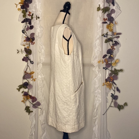 J. Crew Cream Sleeveless Textured Dress - Picture 5 of 11